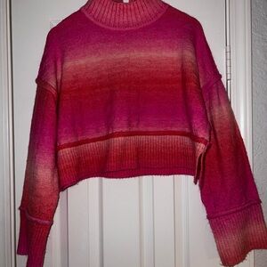 Pilcro Vibrant Ombré Gradient Turtleneck Sweater